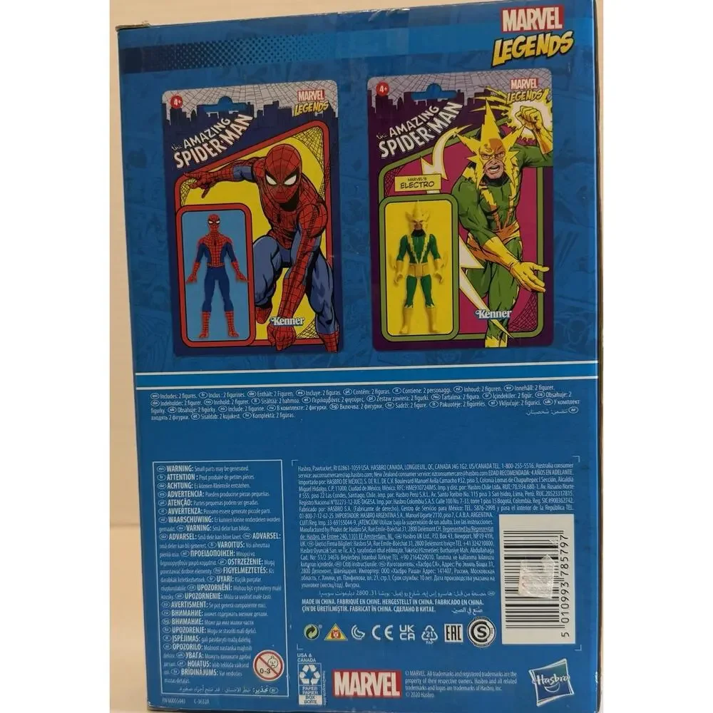 Hasbro Pulse Kenner Retro Marvel Legends SPIDER-MAN & ELECTRO Figure 2 Pack New